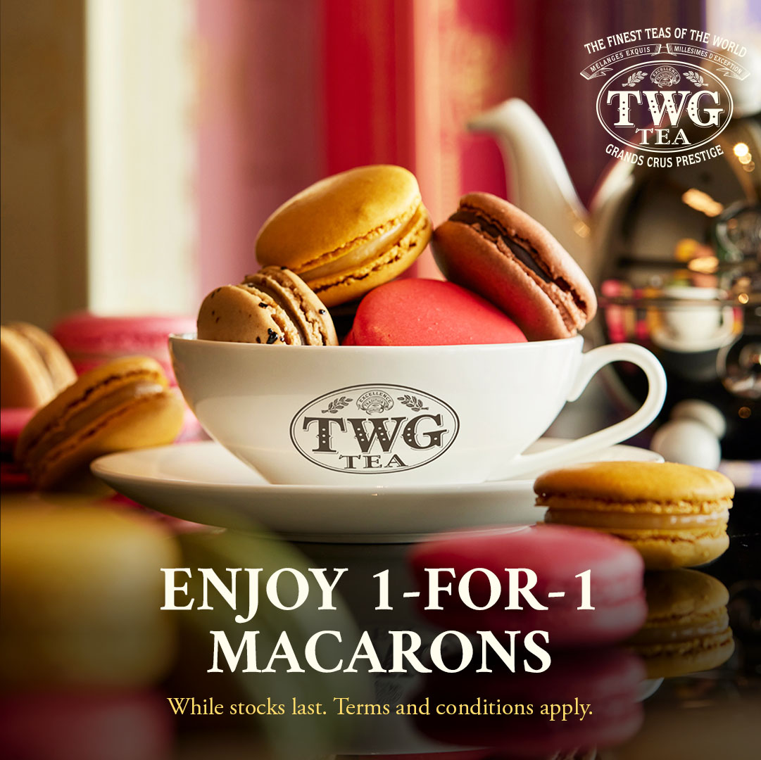 Enjoy 1-for-1 TWG Tea macarons this festive season